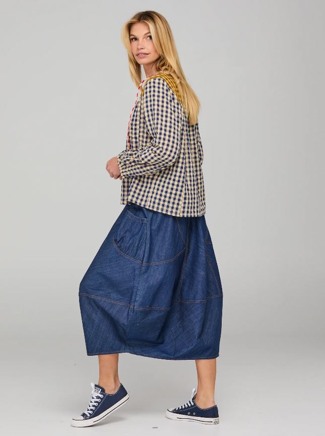 Guru Skirt Denim by Boom Shankar