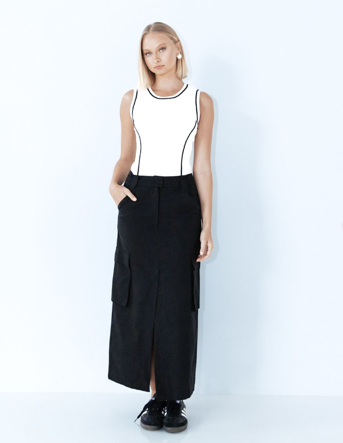 Heartless Cargo Midi Skirt