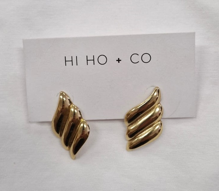 Valencia Twist Earrings (Gold) by Hi Ho + Co