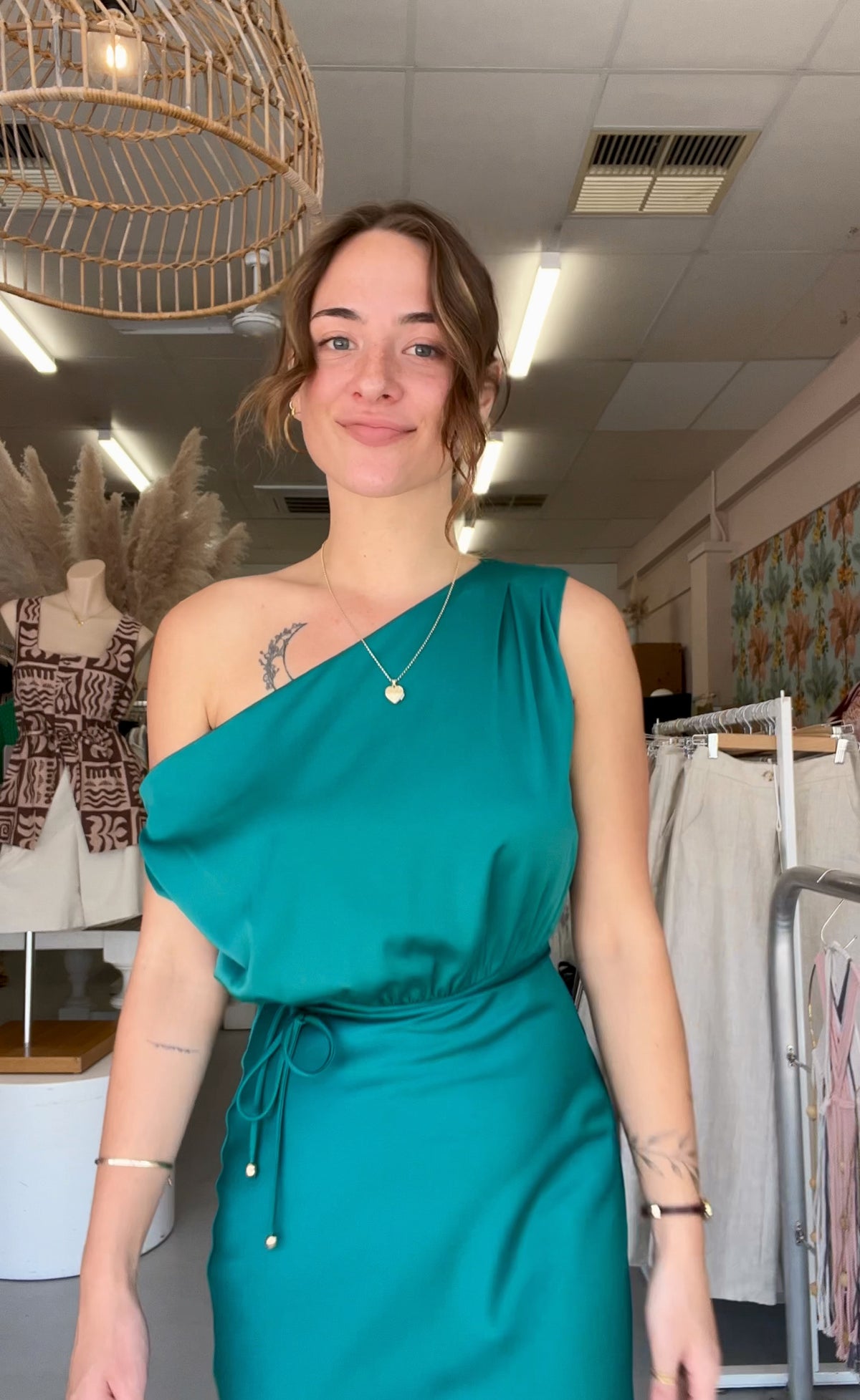 Gaia Emerald Dress
