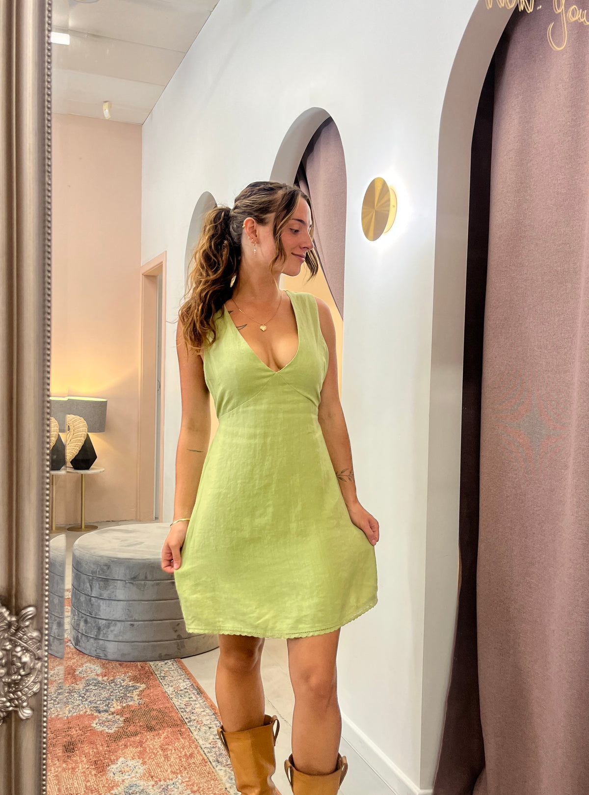 Crochet Trim Dress by Little Lies