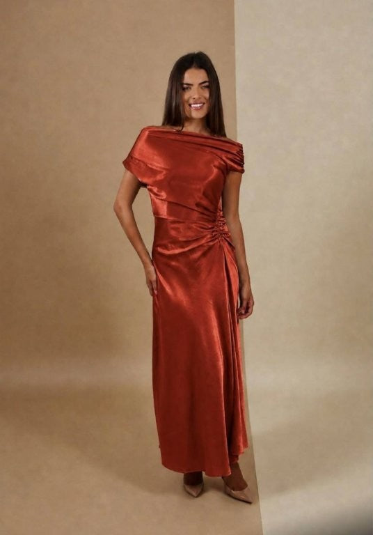 One Shoulder Ruched Dress
