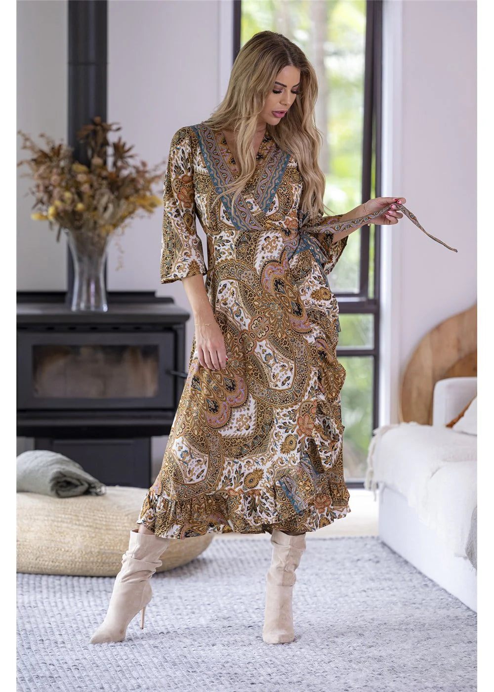 Donella Wrap Dress by Cienna