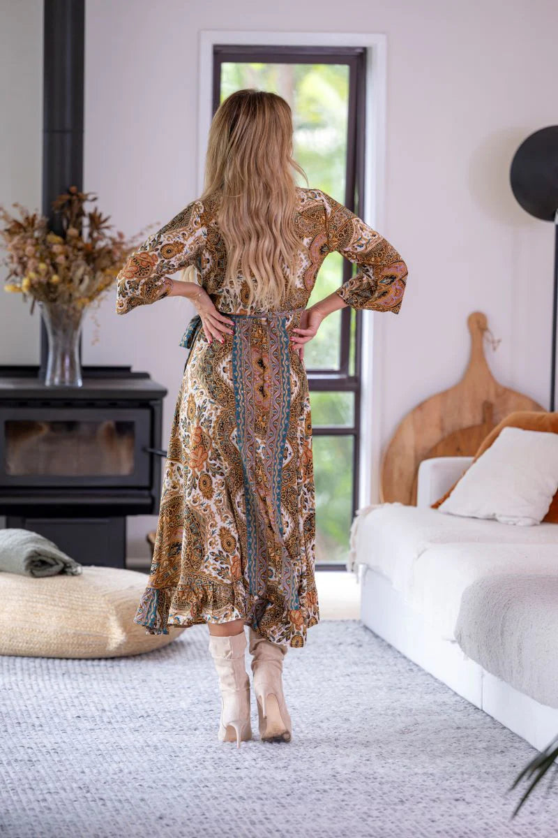 Donella Wrap Dress by Cienna
