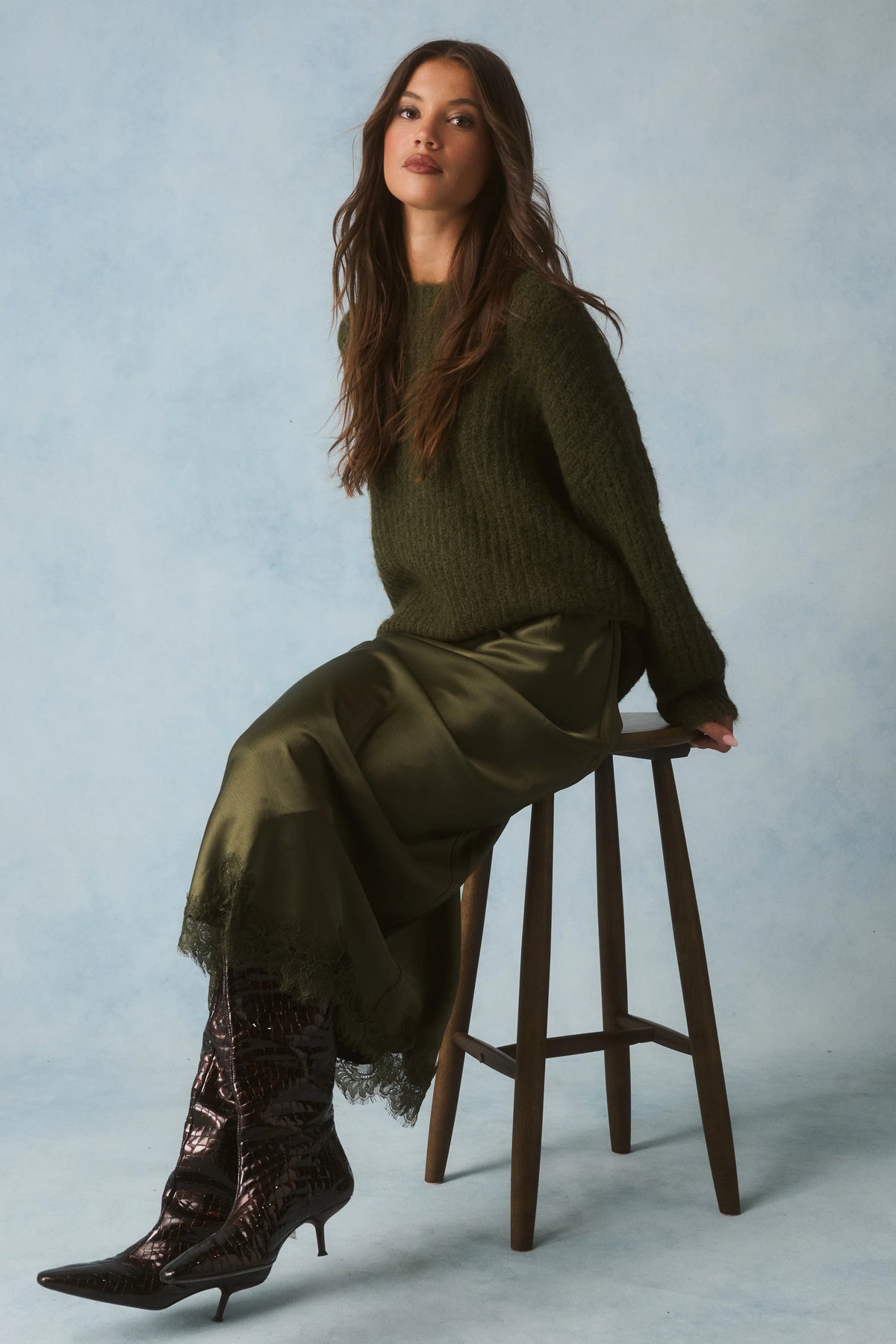Luna Skirt-Khaki