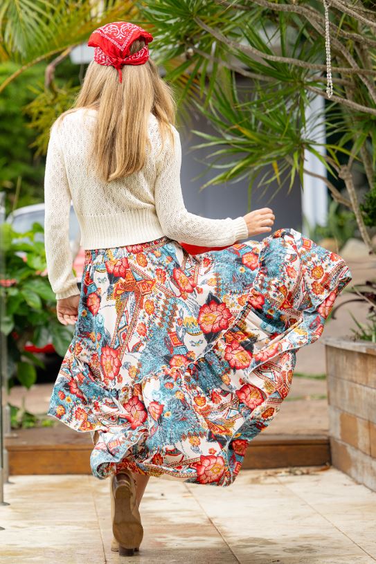 Margot Frill Maxi Skirt by Cienna