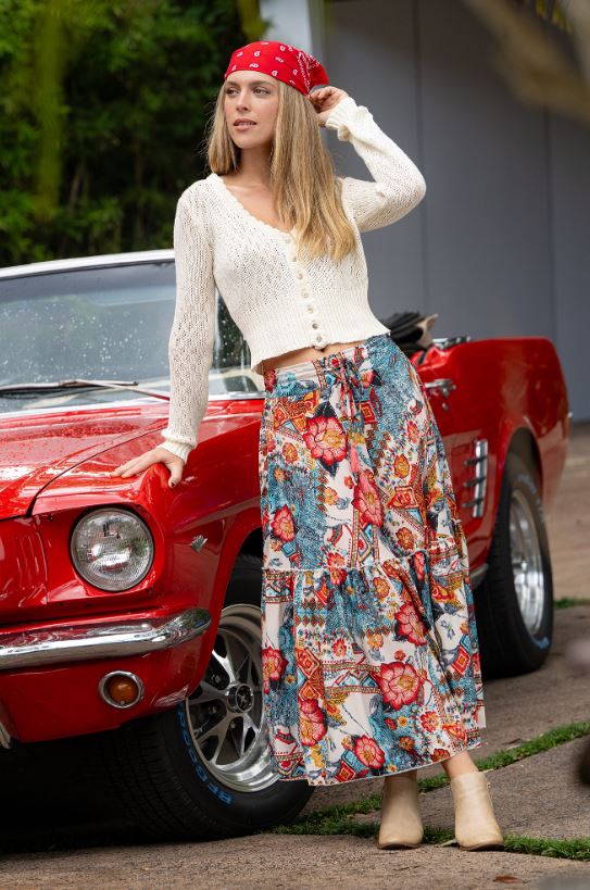 Margot Frill Maxi Skirt by Cienna