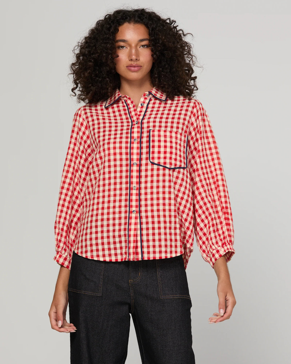 Mizuki Shirt Red by BOOM SHANKAR