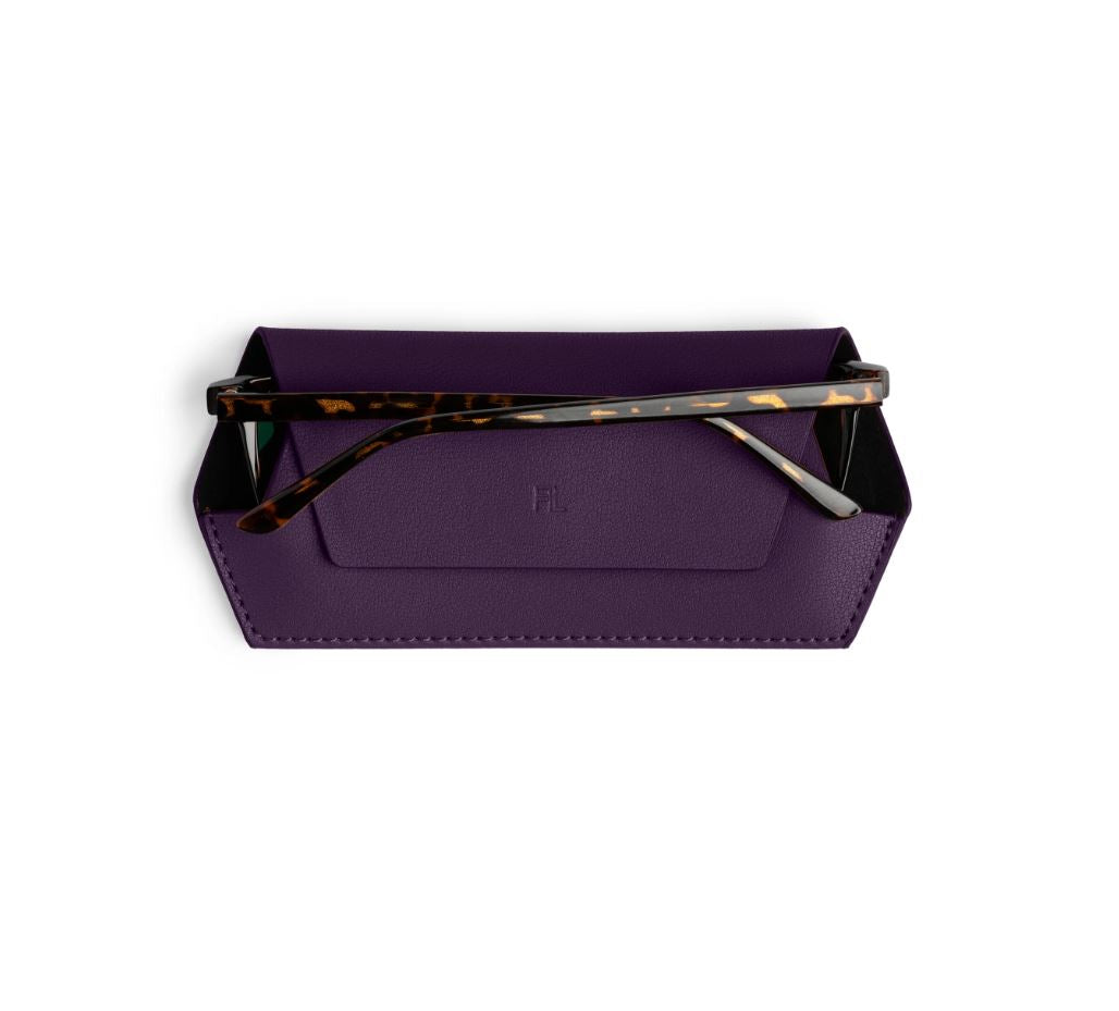 Fox and Leo Glasses Case - Mulberry