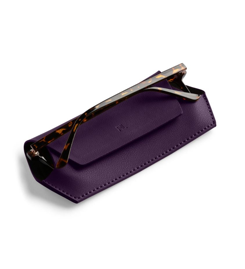 Fox and Leo Glasses Case - Mulberry