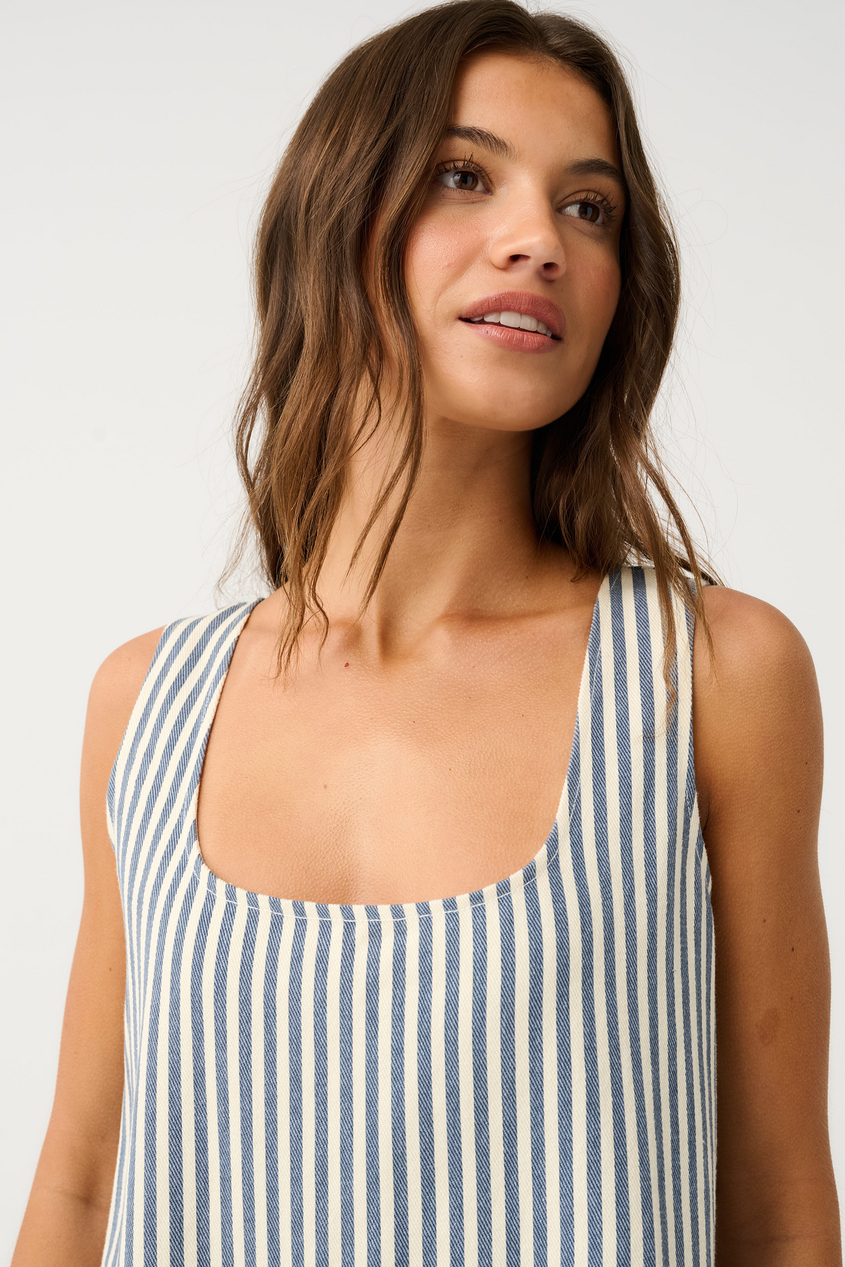 Noa Mini dress - Stripe Denim by CARTEL & WILLOW