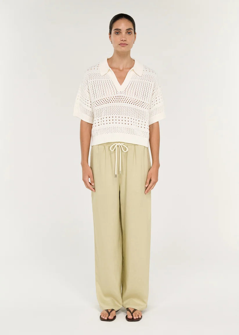 Nova Crochet Polo Knit