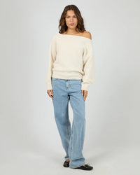 Off Shoulder Oat Knit