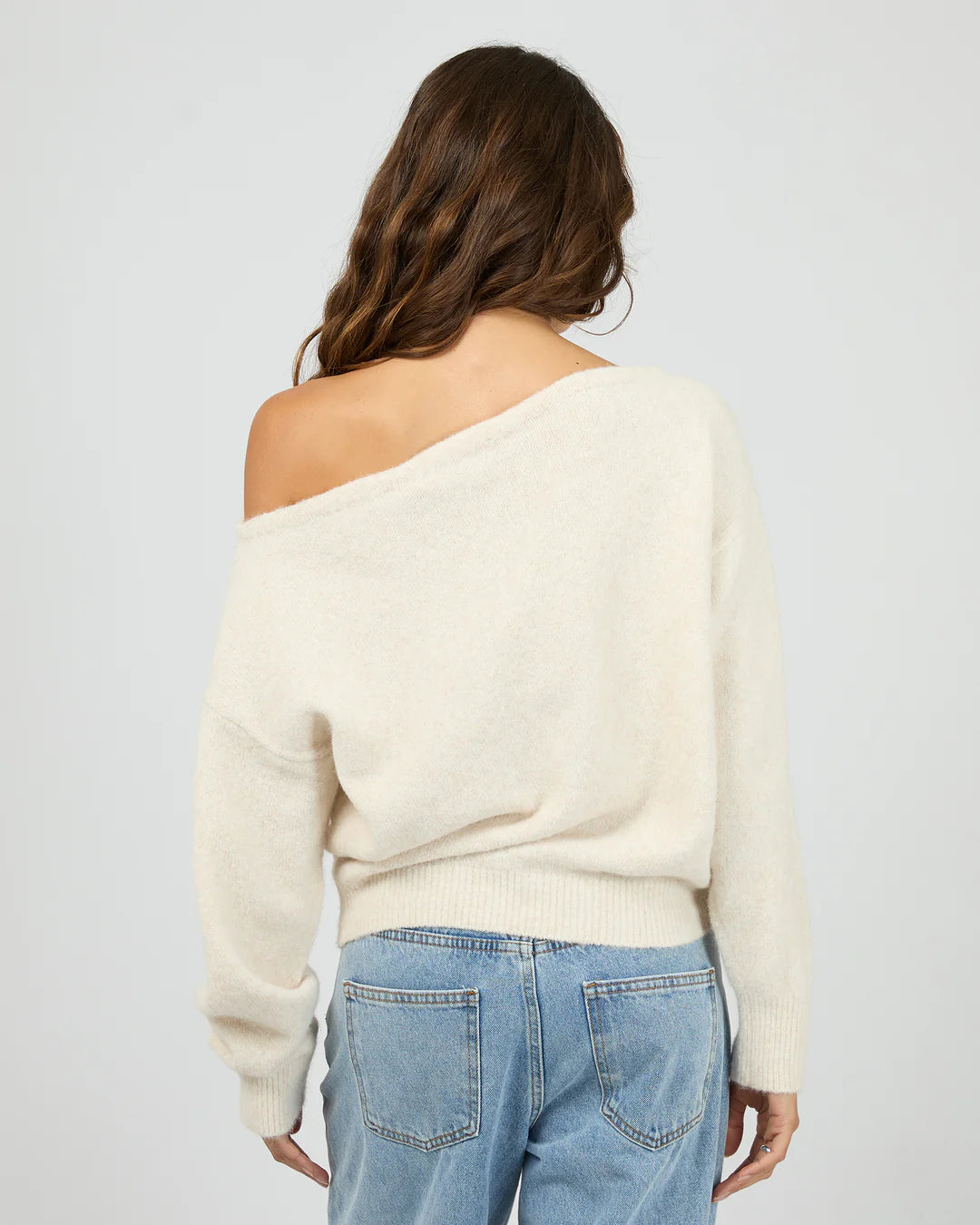Off Shoulder Oat Knit