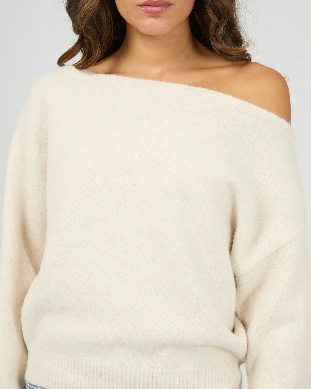 Off Shoulder Oat Knit