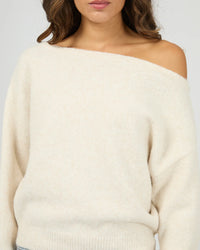 Off Shoulder Oat Knit