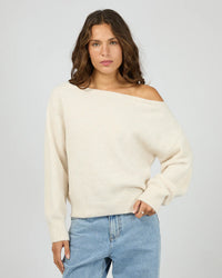 Off Shoulder Oat Knit