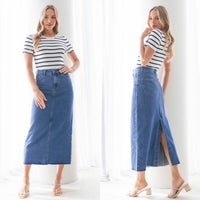 On Repeat Maxi Denim Skirt