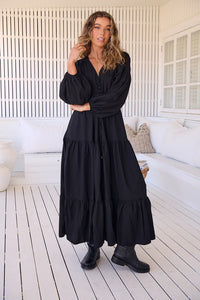 Onyx Cotton Teresa Maxi