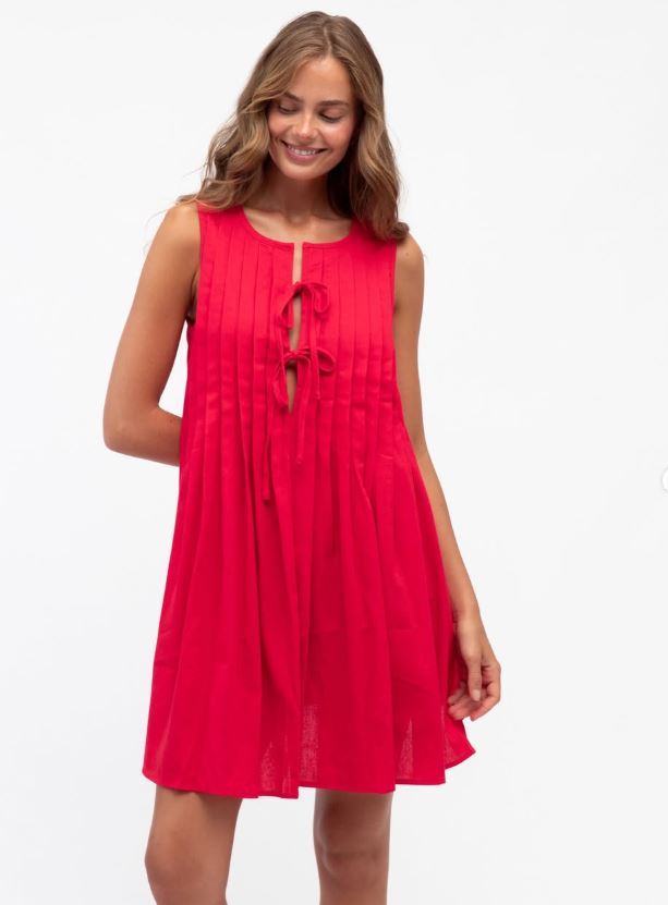 Pleat Mini Dress by Paper Heart