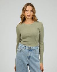 Rib Long Sleeve Tee by Silent Theory