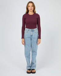 Rib Long Sleeve Tee by Silent Theory