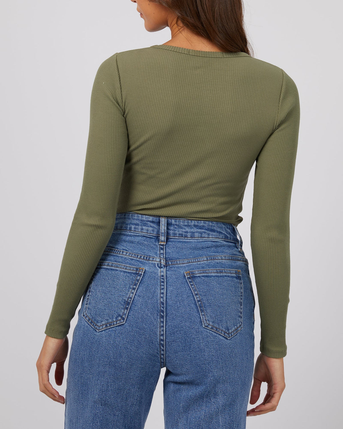 Ribbed Long Sleeve Top by Silent Theory