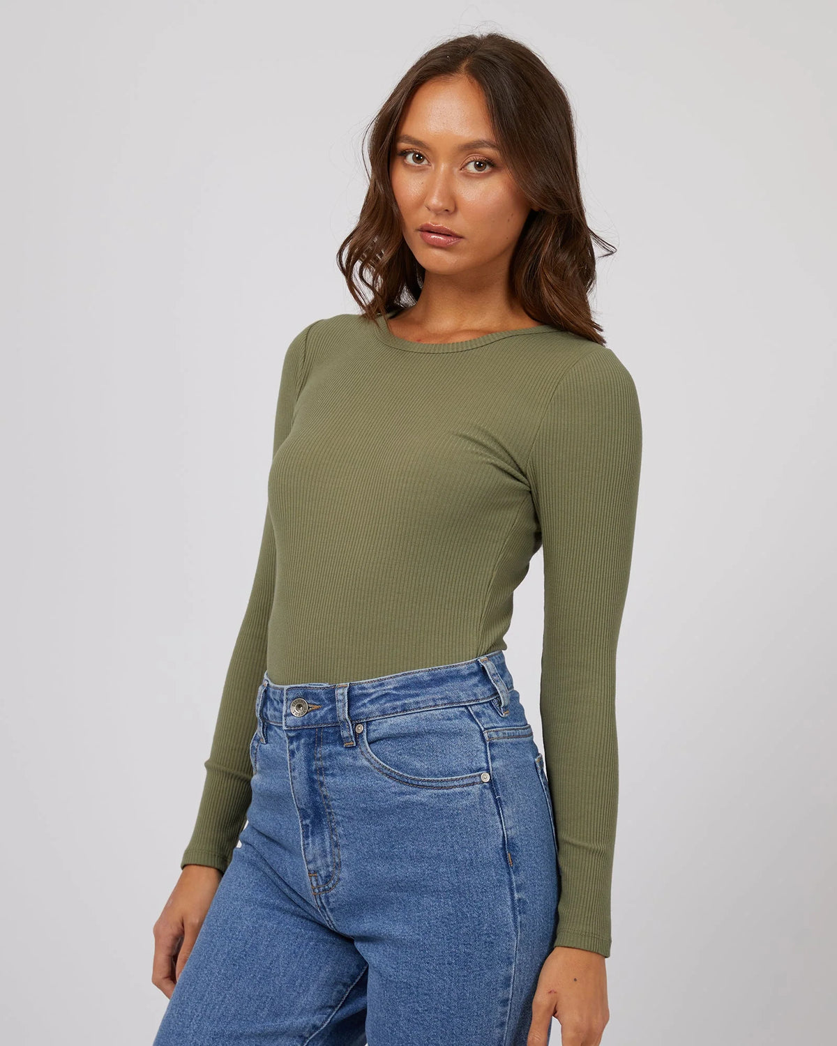 Ribbed Long Sleeve Top by Silent Theory