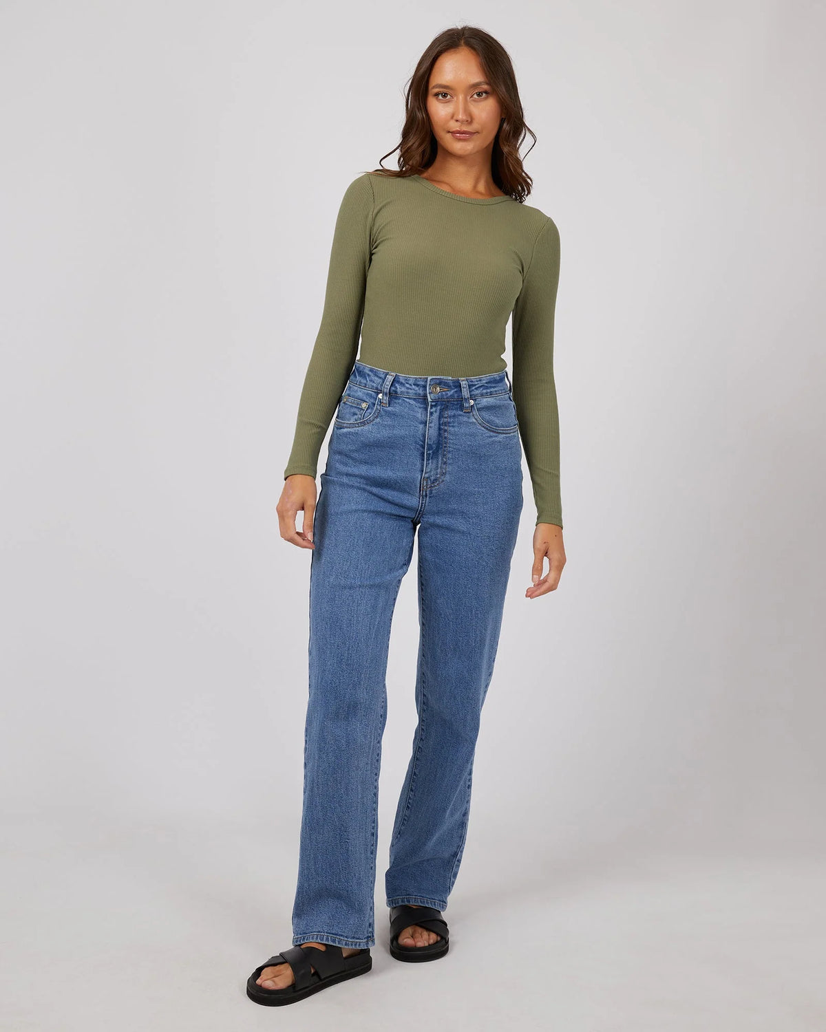 Ribbed Long Sleeve Top by Silent Theory