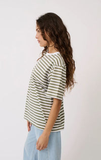 Sophie Tee Palm Stripe by Cartel & Willow