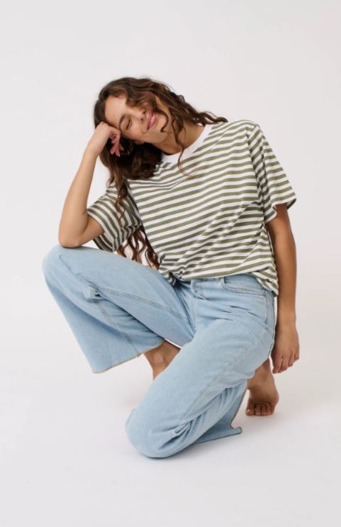 Sophie Tee Palm Stripe by Cartel & Willow