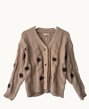 Spot Cable Cardigan by Little Lies