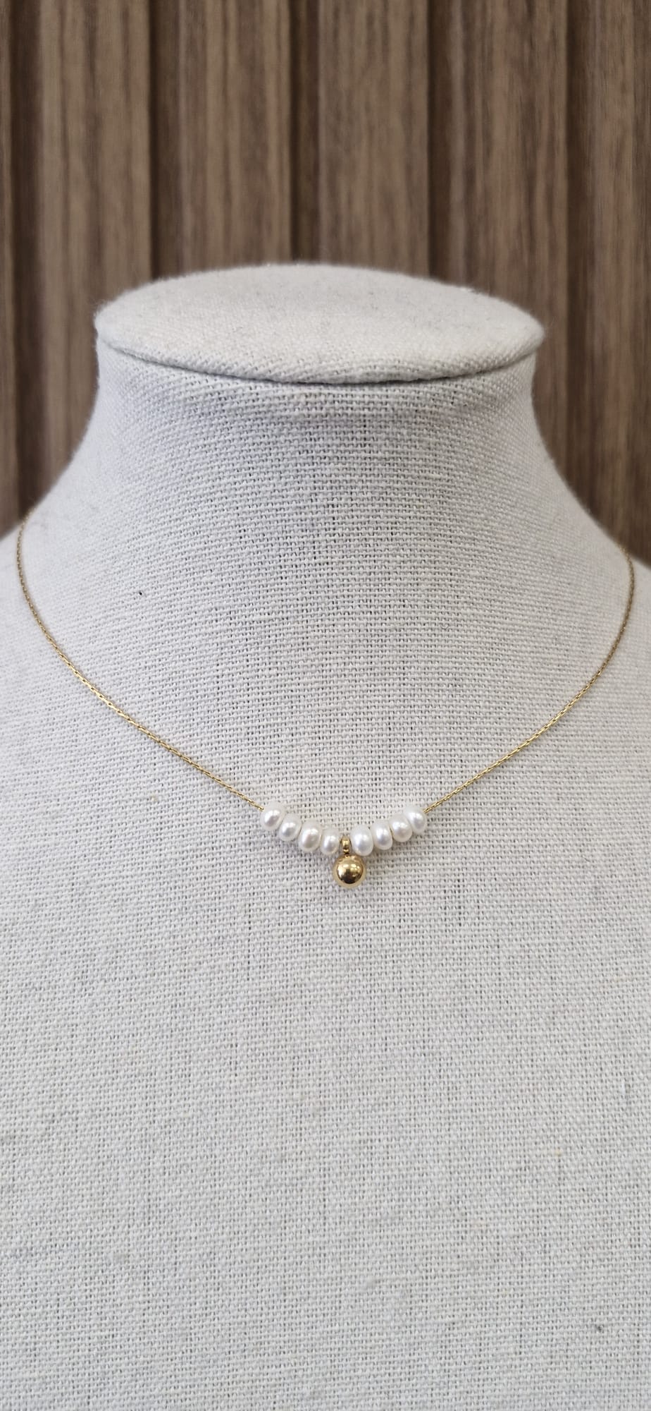 Pearl Charm Gold Necklace