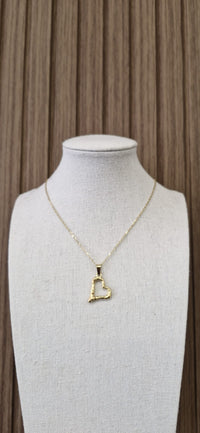 The Amara Hammered Heart Necklace
