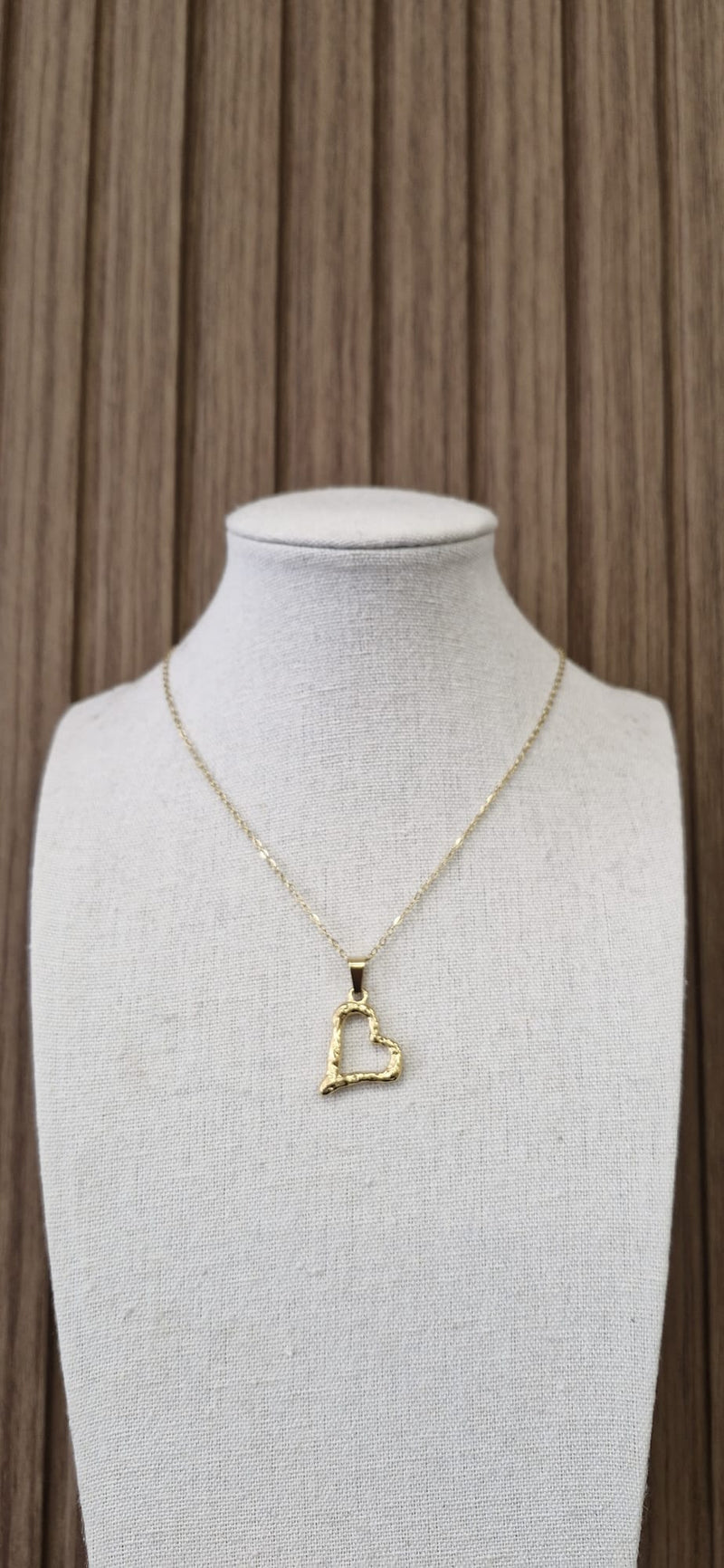 The Amara Hammered Heart Necklace