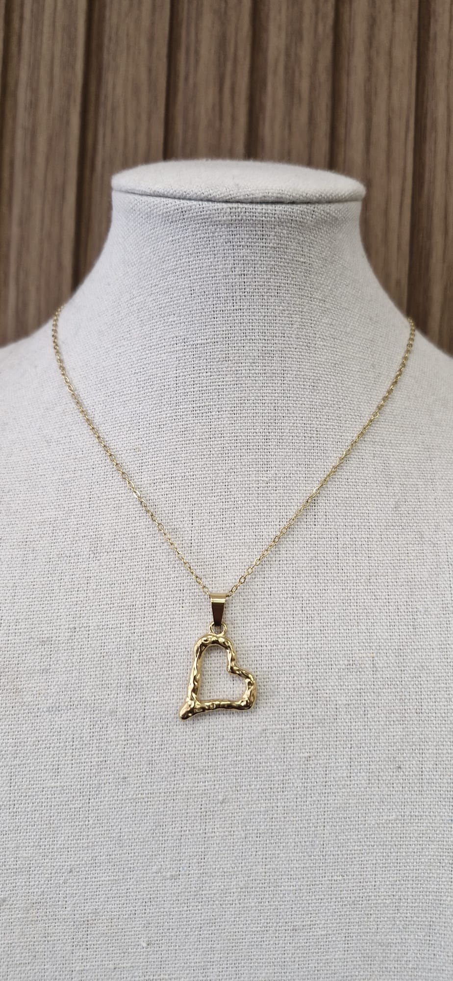 The Amara Hammered Heart Necklace