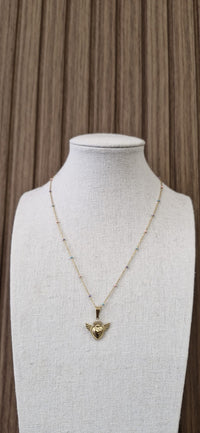 Evangeline Winged Sacred Heart Necklace