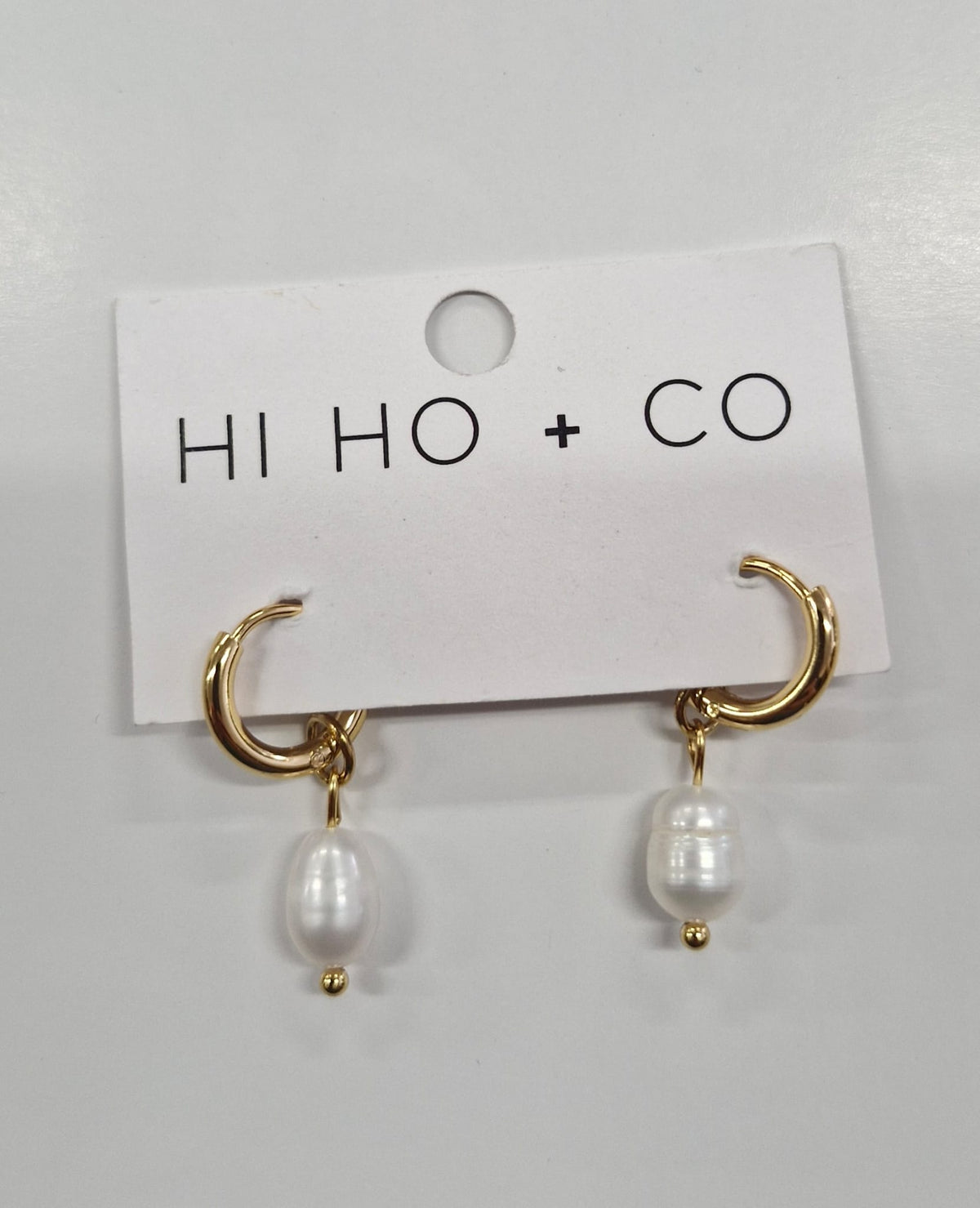 Pearl Drop Hoop Earrings by Hi Ho + Co