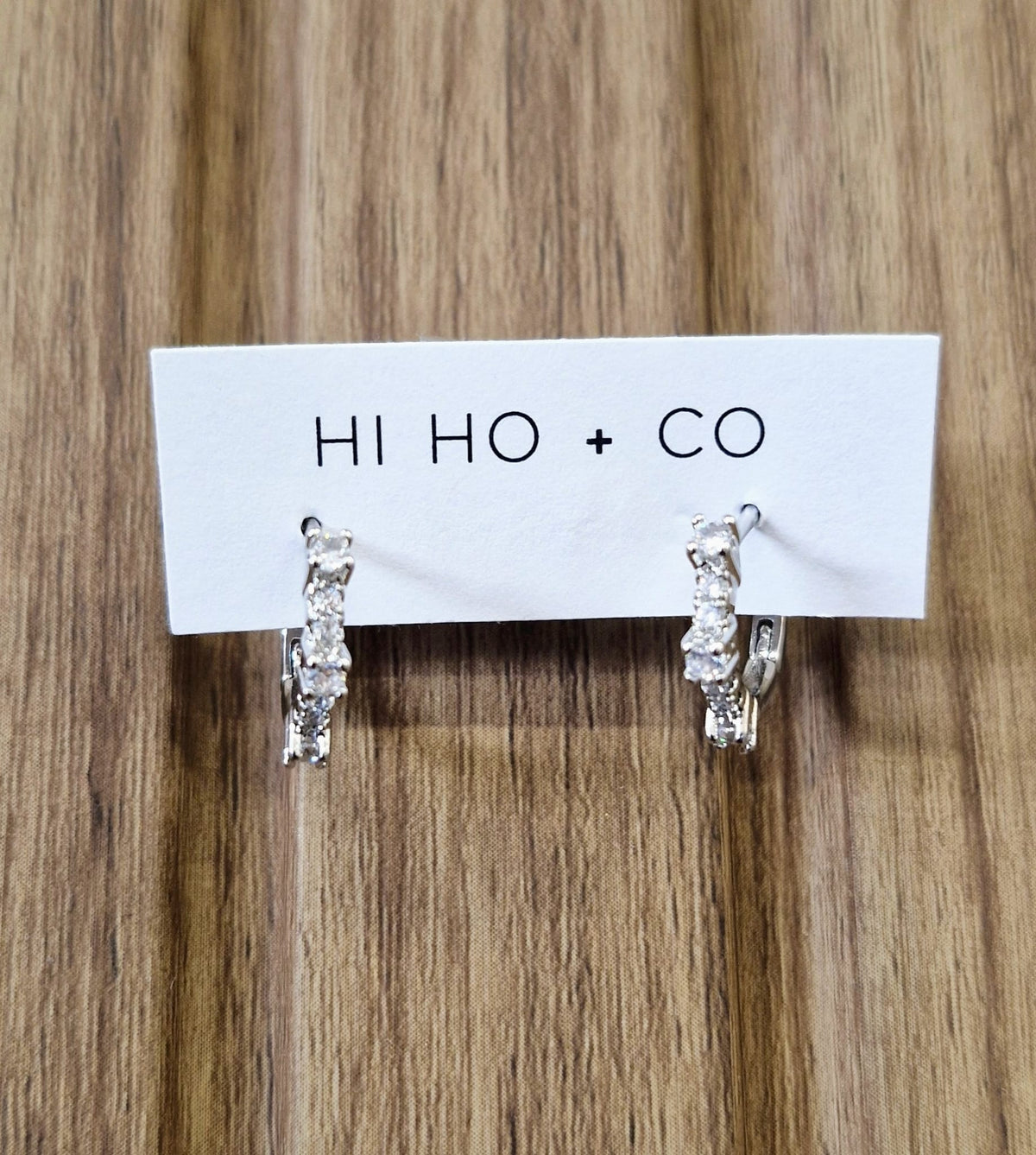Crystal Cascade Huggies by Hi Ho + Co