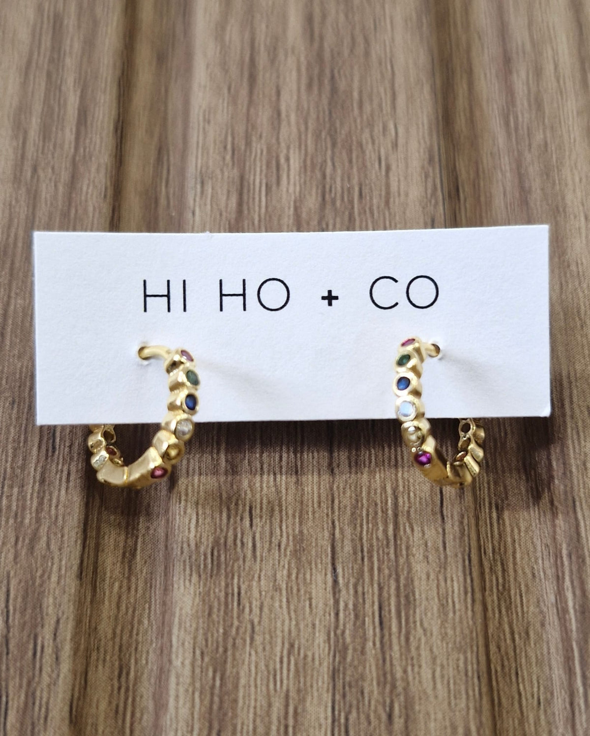 Kaleidoscope Bezel Huggies by Hi Ho + Co