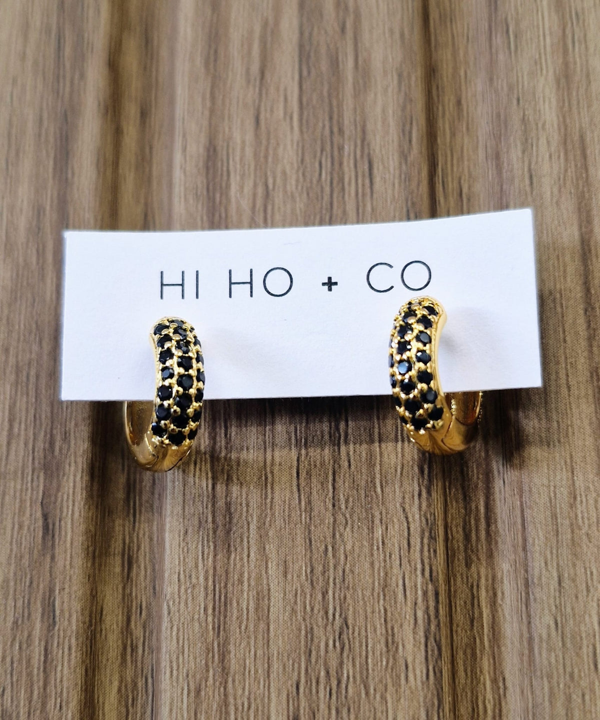 Midnight Pave Hoops by Hi Ho + Co