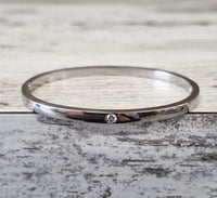 Solitaire Minimalist Bangle