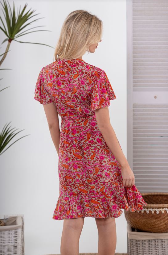 Yarrow Short Sleeve Wrap Dress