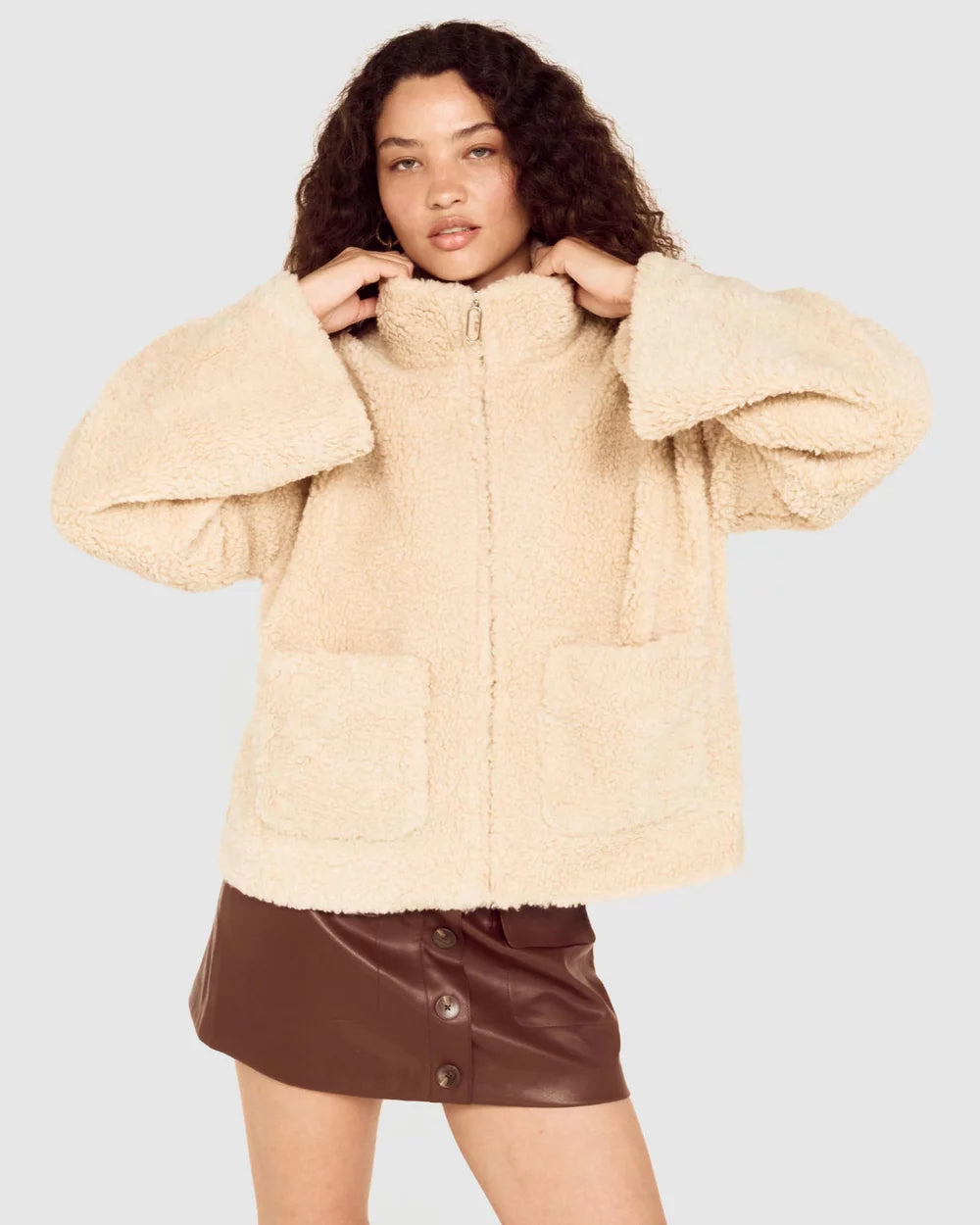 Mink Sherpa Jacket