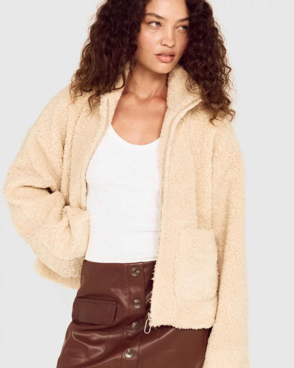 Mink Sherpa Jacket