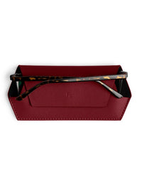 Fox and Leo Glasses Case - Burgundy