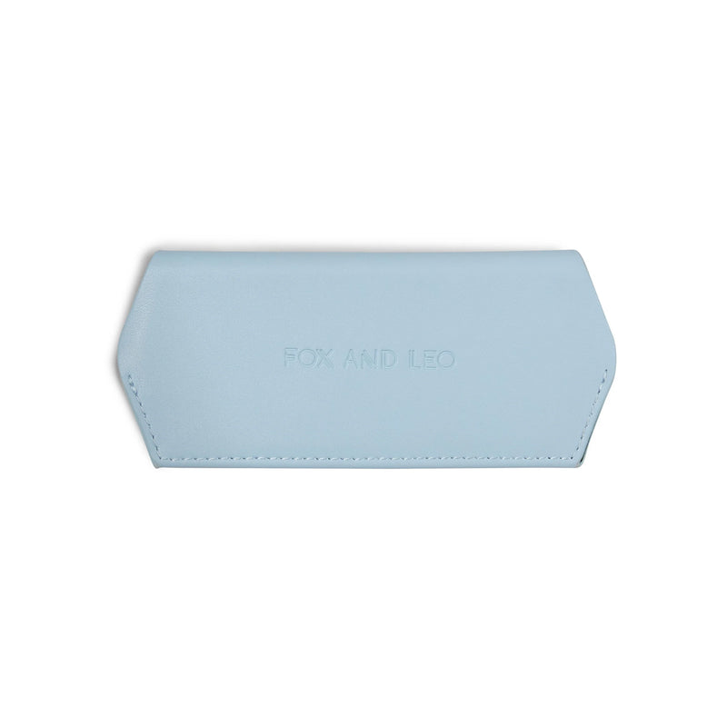 Fox and Leo Glasses Case - Sky Blue