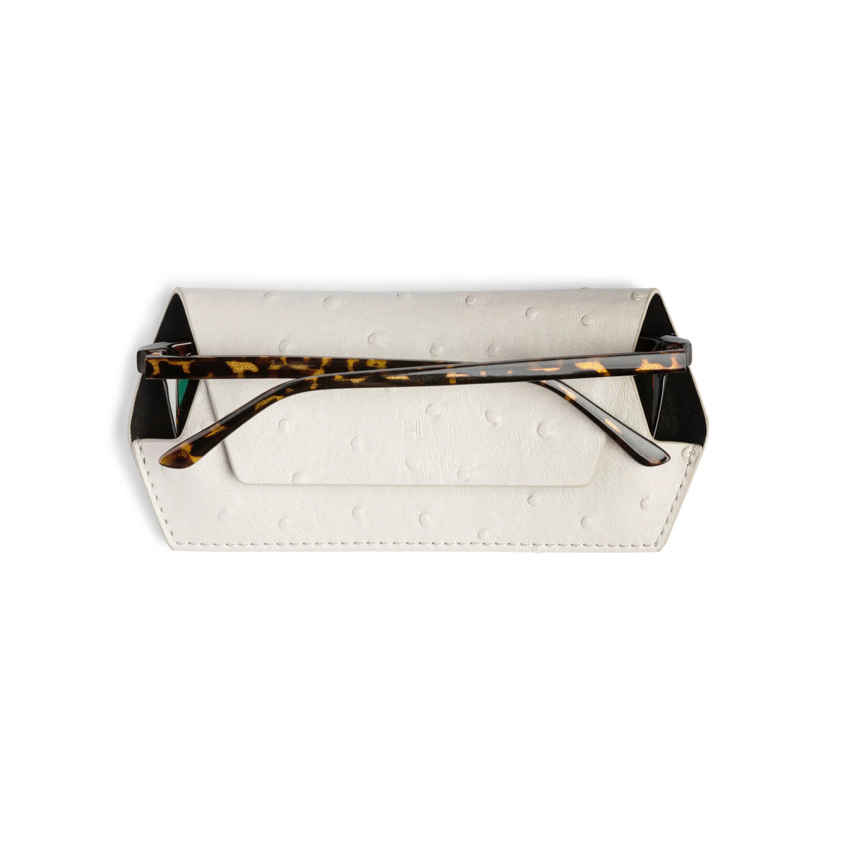 Fox and Leo Glasses Case - Ostrich Stone