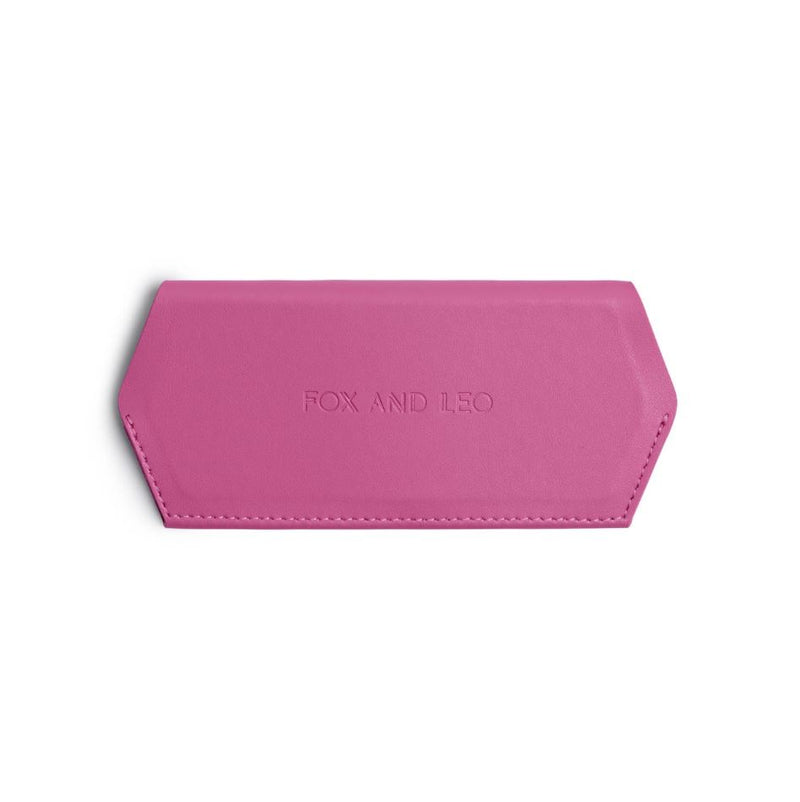 Fox and Leo Glasses Case - Hot Pink