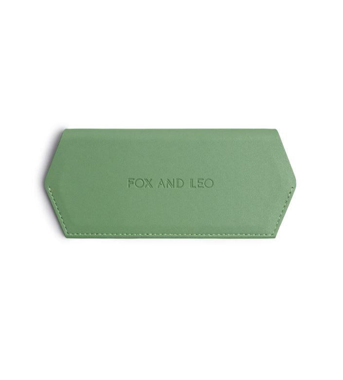 Fox and Leo Glasses Case - Sage